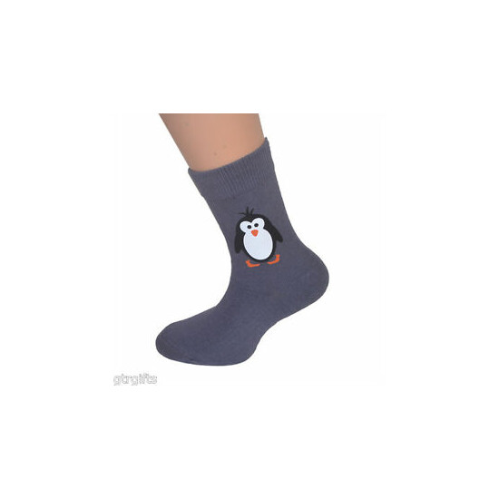 Cute Penguin Design Childrens Socks - will suit Boy or Girl Penguin kids socks image {1}