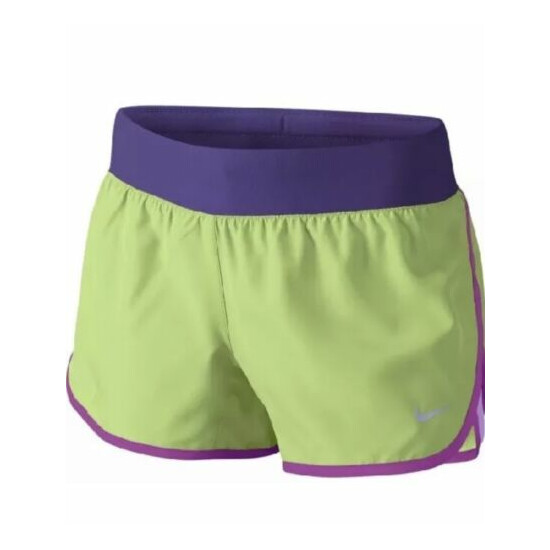 Nike Tempo Rival Dri-Fit Shorts Purple Neon Green Pink Girls Medium641662 342$30 image {3}