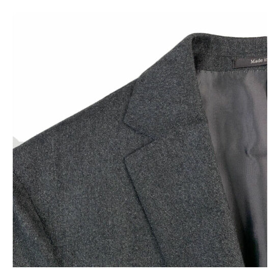 Mint ! 40 R Ermenegildo Zegna 3/2 Roll Dark Grey Speckled Tweed Blazer image {3}