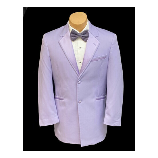 Men's Andrew Fezza Lavender Purple Tuxedo Jacket Retro Spring Wedding Prom 37L image {1}