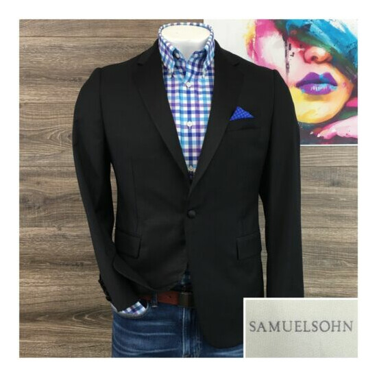 Samuelsohn Tuxedo Jacket Sport Coat Blazer Men's Size 40R Wool image {1}