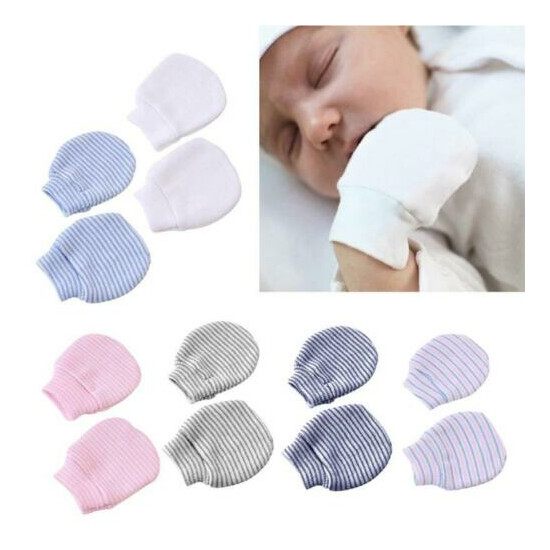 3 Pair Simple Cute Baby Knit Gloves Newborn Anti-eat Hand Anti-Grab Glove Mitten image {2}