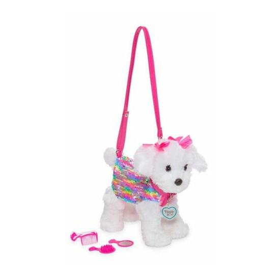 Poochie & Co Mindy the Maltese with Fantastic Flip Sequins and Grooming Kit.  image {1}