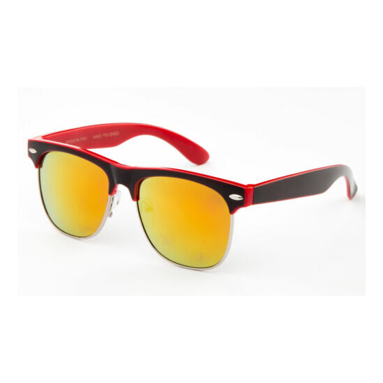 Classic Sunglasses Kids Colorful Two Tone Mirror Lens Toddler High Quality UV400 image {3}