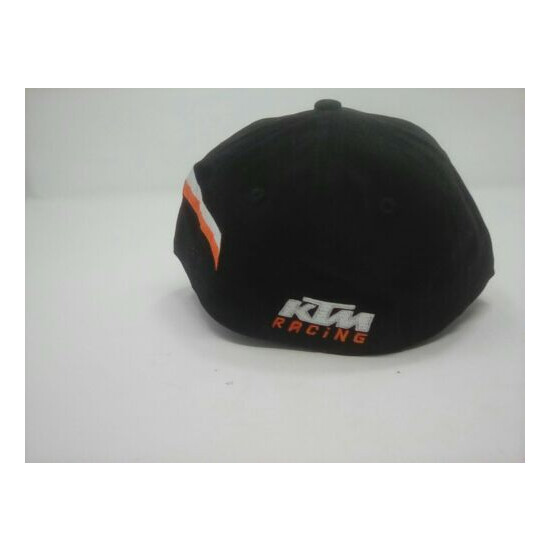 KTM Racing Hat Black w/Stripe Youth Sz Flex Adjustable Cap Dirtbike MX Racing  image {3}