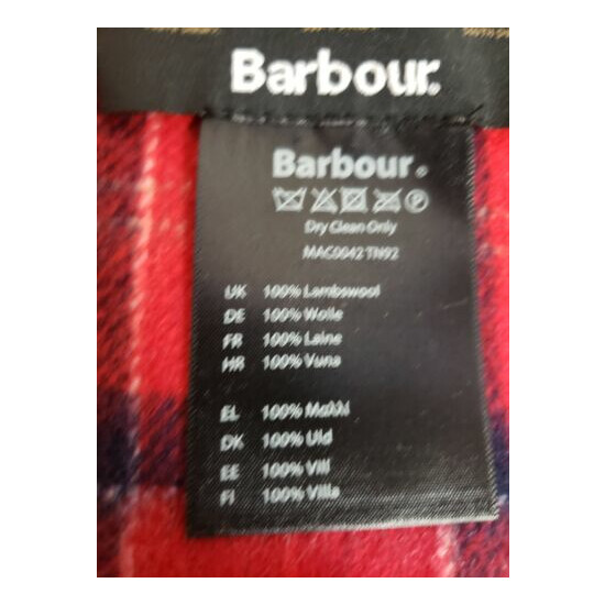 NWT! BARBOUR LAMBSWOOL TARTAN SCARF AND GLOVES GIFT SET! image {2}