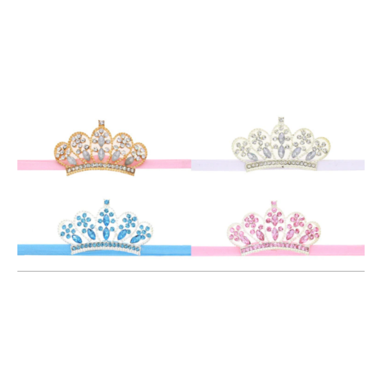 Little Princess Elastic Lace Baby Headband Crown Wedding Kids Mini Head Tiara image {2}