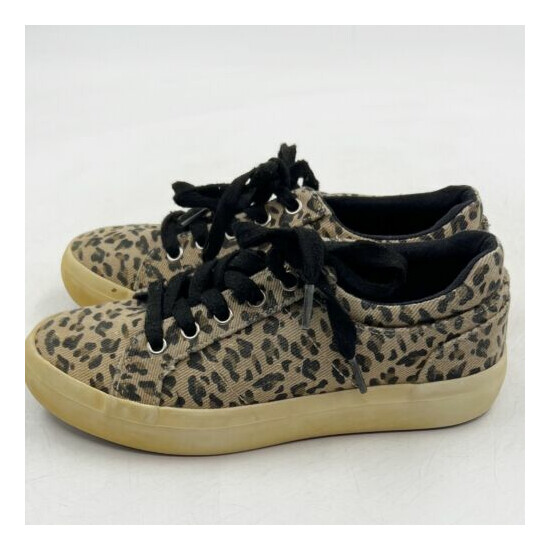 Unr8ed Aria Girls Shoes Size 1.5 Leopard Print Lace Up Low Top Casual image {3}