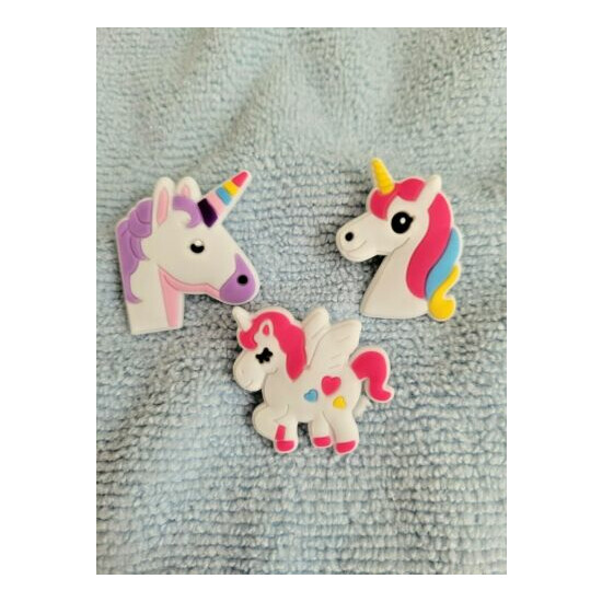 UNICORNS shoe charms/cake toppers!! Set of 3!! FAST USA SHIPPING!! image {3}