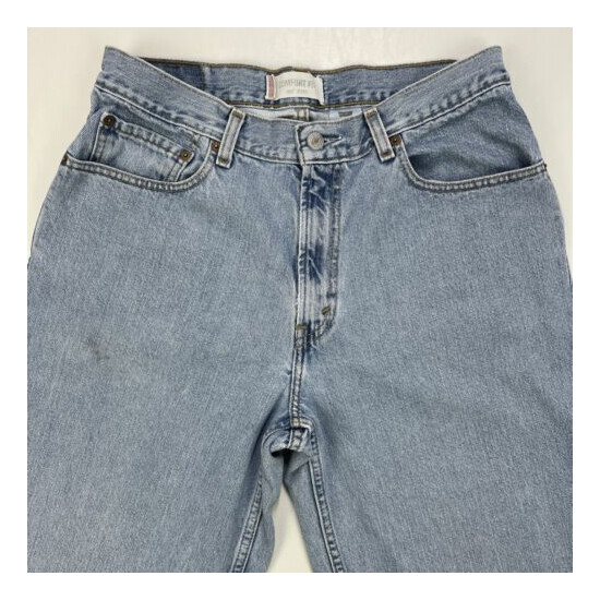 Levis 560 Jeans Comfort Fit Tapered Leg Faded Distress Cotton Sz 33 x 31 READ image {2}