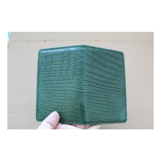 Green Genuine Alligator Crocodile Leather Skin Passport Cover Holder WALLET #P5 image {1}