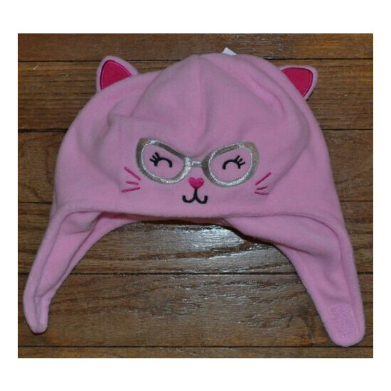 Jumping Beans Super Soft Fleece Hat with matching Mittens Cat Kitty 6 - 18 month image {3}