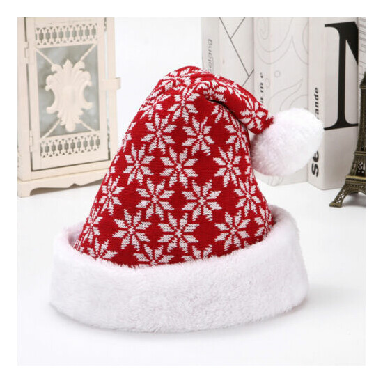 Christmas Knitting Beanie Hats for Gift Party Winter Xmas Womens Mens Reindeer image {2}