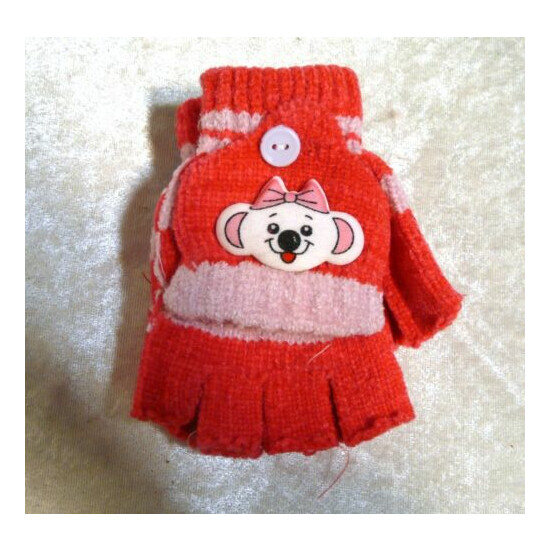 Cute Childrens Toddlers BEAR Mittens Gloves Baby Winter Cold Weather Boy/Girls  image {2}