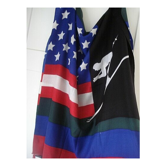 RALPH LAUREN POLO WINTER SCARF SKI AMERICAN FLAG 100% WOOL NEW image {4}