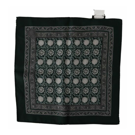 DOLCE & GABBANA Scarf Multicolor Silk Pocket Square Handkerchief 32cmx 32cm $360 image {2}