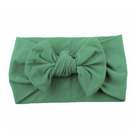 Kids Girls Baby Toddler Turban Solid Headband Hair Band Bow Accessories Headwear image {7}