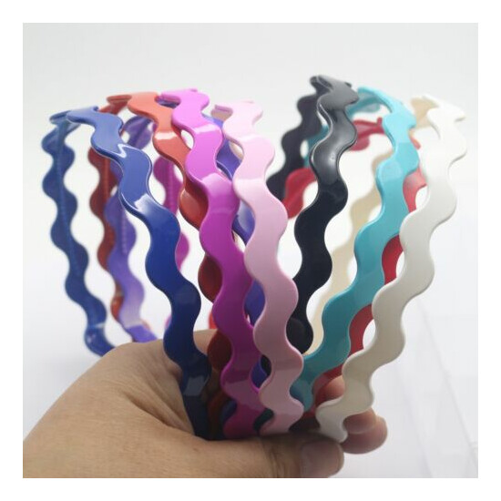 6 Mixed Color Wave Headband Hair band Headpiece Alice Band 10mm Fashion image {2}