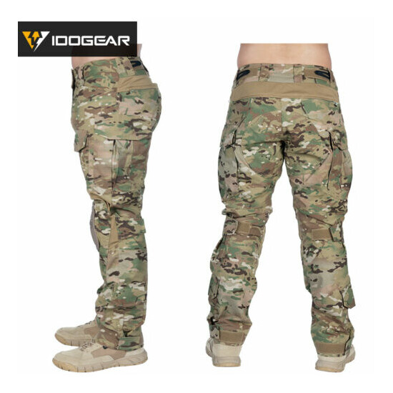 IDOGEAR Tactical Uniform BDU G3 Combat Shirt & Pants Knee Pads Update Ver Camo image {2}