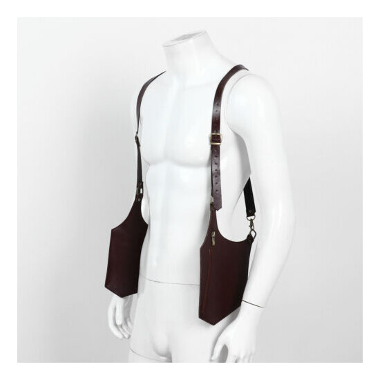 Men's PU Leather Strap Underarm Shoulder Bag Mobile Phone Bag Adjustable Zipper image {7}