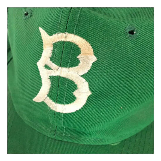 Retro B Snapback Green Hat Upto 7 3/8 image {2}