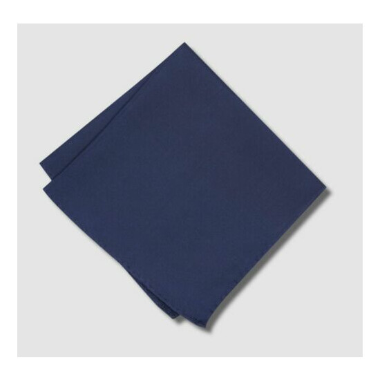$35 Alfani Men's Blue Silk Pocket Square Handkerchief image {1}