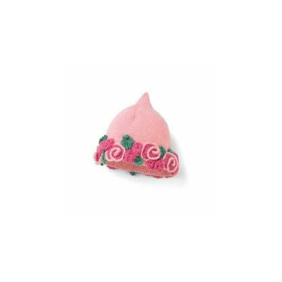 New San Diego Hat PINK FLOWER PIXIE Cap Bonnet Beanie Baby Girl 6-12 mos Gift image {1}