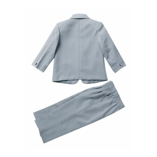 Boy's 5-Piece Suits Notched Lapel One Button Formal Blazer Shirts Vest Pants Set image {8}