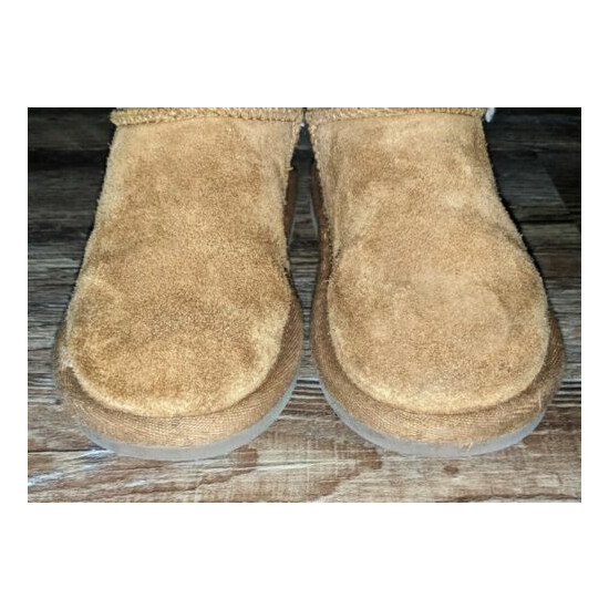 Koolaburra by UGG 1090330 girls brown suede shearling lined boots with bows 8 image {4}