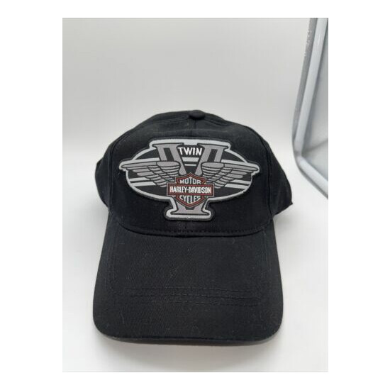 Harley Davidsion mens S Small Hat Cap wings Logo V Twin Motor Biker Motorcycle Thumb {1}