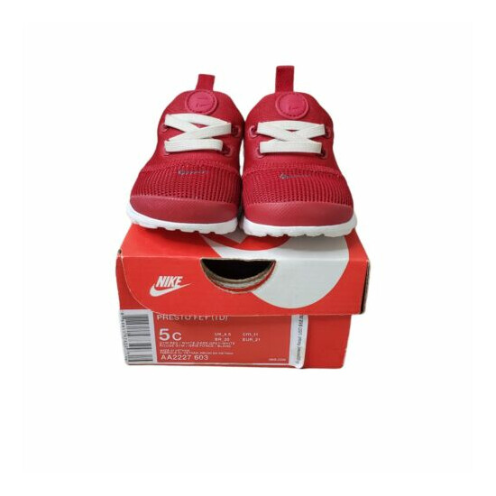 2017 Nike Presto Fly Slip On Gym Red/White/Dark Grey Toddler Shoes Size 5C  image {2}