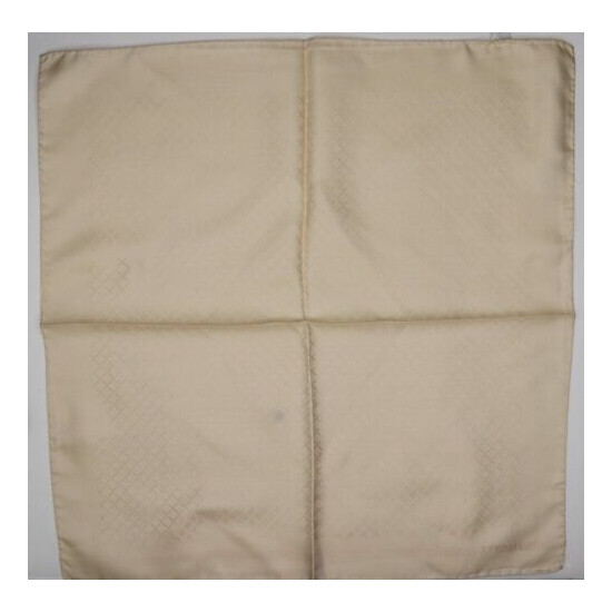 NWT Thomas Pink Men's Silk Cream Geometric Pocket Square 17" x 17.5" image {5}