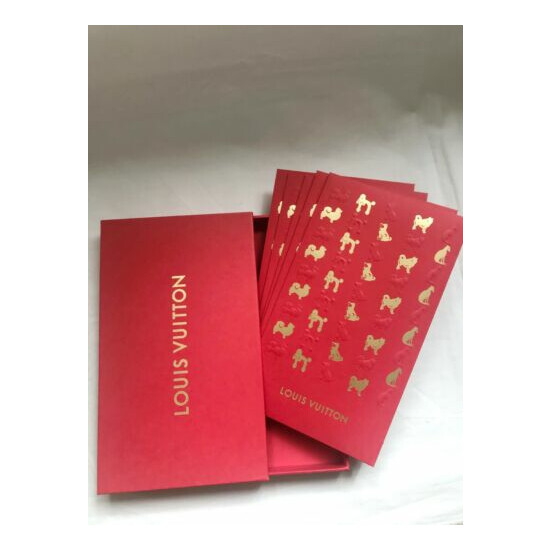 Louis Vuitton 2018 dog monogram red packet for holder bag box scott globe trunk image {1}