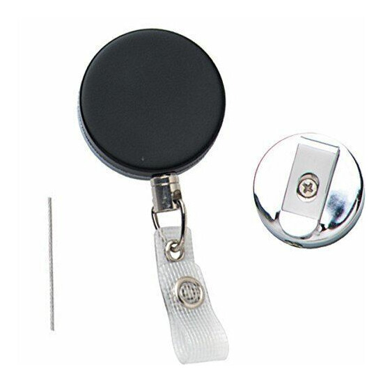 25 pcs Heavy Duty Metal Retractable Badge Reels with Steel Cable - Specialist ID image {1}