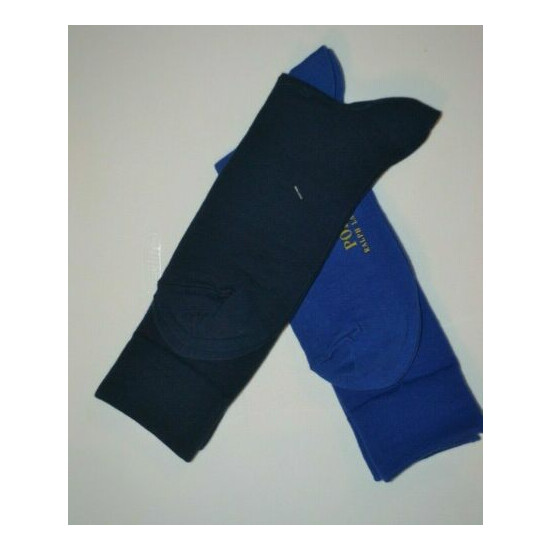 Polo Ralph Lauren Blue Polo Bear Campus USA Flag Sweater Dress Socks 2 Pack NIP! image {6}