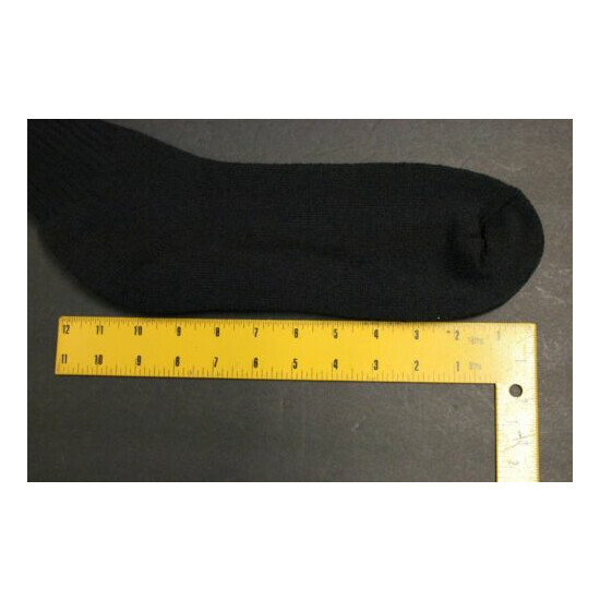 4 Pairs Cotton Men's Crew Sports Working Boot Socks 10-15 Black White Shoe 9 to  image {4}