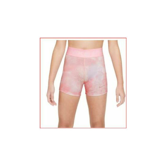 Nike Youth Girls' Pro Sky-Dye 3” Shorts L Pink Foam DA1338 Compression image {1}