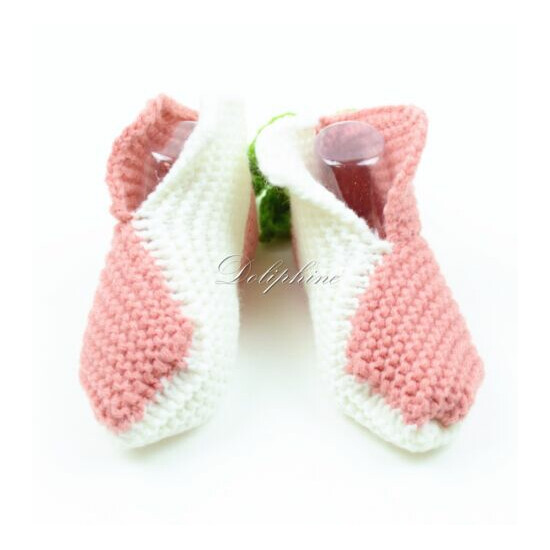 Wholesale Lots 4 boxes Crochet baby booties shoes New Baby girl / boy 3-6 Months image {4}