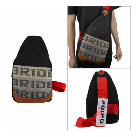 JDM BRIDE Men Backpack Molle Tactical Sling Chest Pack Shoulder Waist Travel Bag image {4}