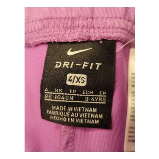 Nike Girls DRI-FIT Leggings Size 4 Rush Fuchsia "Pure Talent" $30 FREE SHIPPING! image {5}