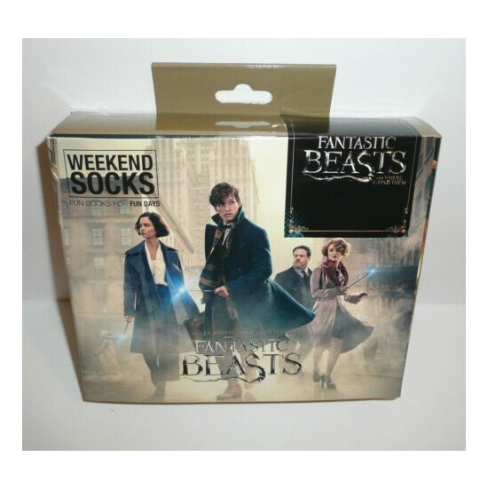 Fantastic Beasts 3 Pairs of Crew Socks Gift Set Box Wizarding World Harry Potter image {1}