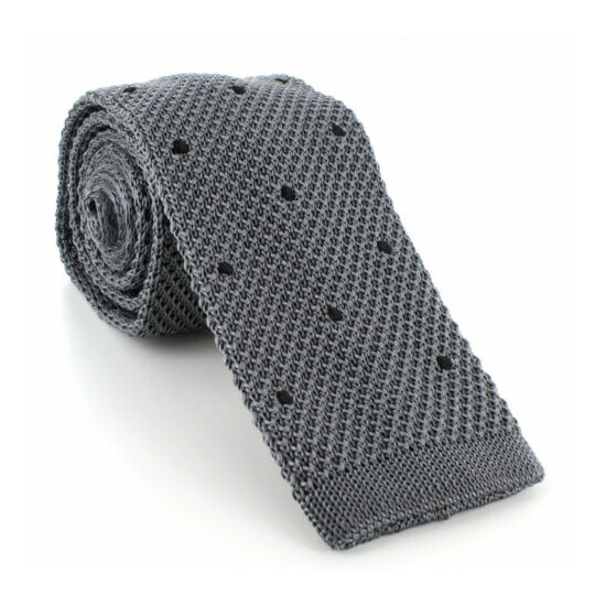 Michelsons UK - Silk Knitted Skinny Spot Ties image {3}