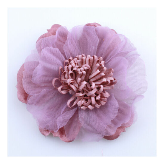 120PCS 9CM New Tulle Silk Flower With Tissue Stamen For Wedding image {4}