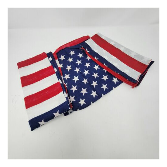 AMERICAN FLAG BANDANA - Paris Accessories Red White Blue Made In USA, 19.5x19.5 image {1}