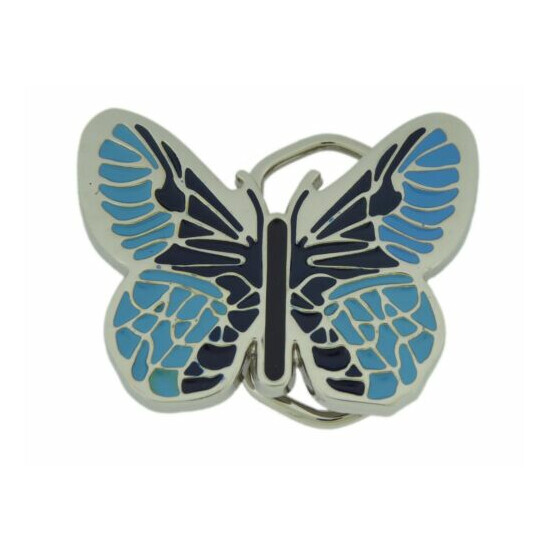 Butterfly Belt Buckle Fits belt up 1.25" Width hebilla de cinturón de mariposa image {2}