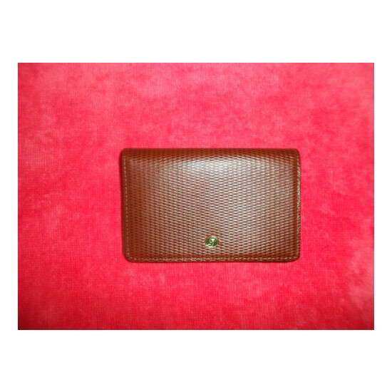 NEW AUTHENTIC PINEIDER LEATHER CREDIT CARD HOLDER BROWN  image {3}