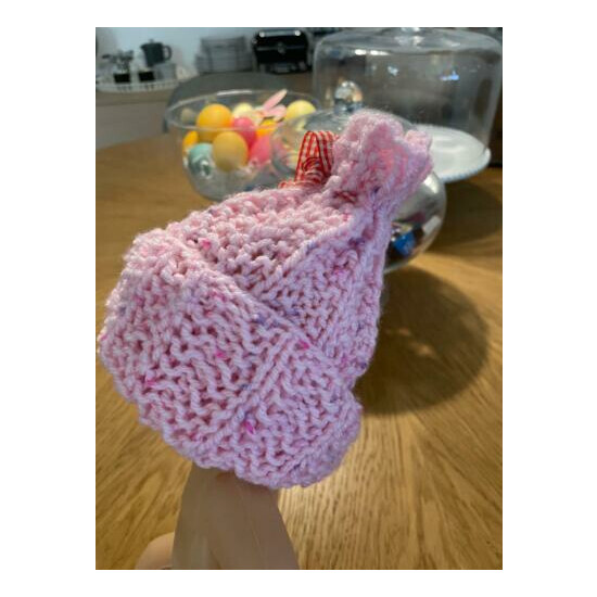 Amazing Beautiful Handmade NewBorn Baby Pink Hat, Unique, Pink image {2}