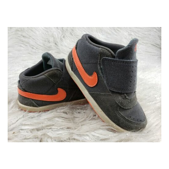 Nike Toddler Mark Mid 3 SMS 525126 081 Size 9C Grey Orange TD image {1}