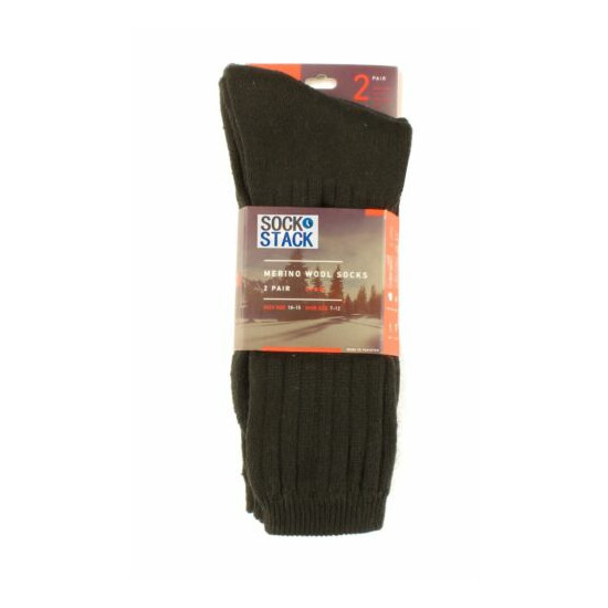 Men's Merino Wool Socks, Breathable Thermal Hiking Trekking Socks, Pack of 6 image {3}