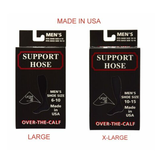 Men's OTC Nylon Support Hose Compression Travel Socks Made in USA M7529 M7530 image {1}